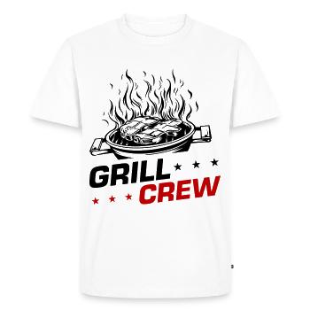 Grill Crew Grilling - Men's Premium Organic T-Shirt - white - Front - Nico (187cm)