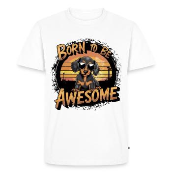 Conception d’adorable chien teckel - T-shirt Premium bio Homme - blanc - Devant - Nico (187cm)
