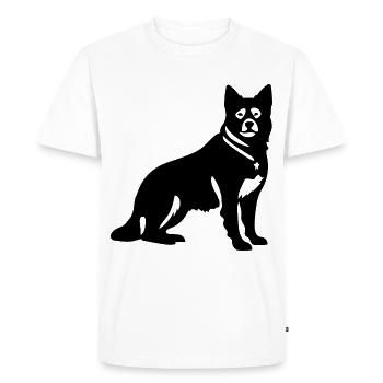 Chien Akita Inu - T-shirt Premium bio Homme - blanc - Devant - Nico (187cm)