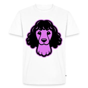 Poodle Dog Head - Men's Premium Organic T-Shirt - white - Front - Nico (187cm)