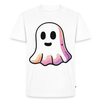 Ghost Halloween Cute - Men's Premium Organic T-Shirt - white - Front - Nico (187cm)
