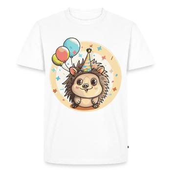 hérisson anniversaire bébé - T-shirt Premium bio Homme - blanc - Devant - Nico (187cm)