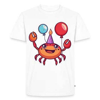 crabe crabe anniversaire bande dessinée mignon - T-shirt Premium bio Homme - blanc - Devant - Nico (187cm)