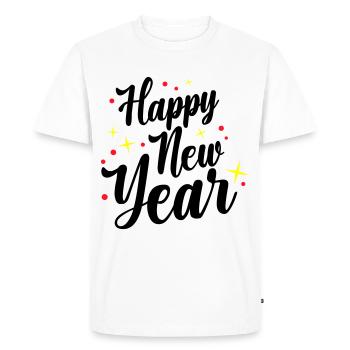 Bonne Année, Réveillon du Nouvel An - T-shirt Premium bio Homme - blanc - Devant - Nico (187cm)