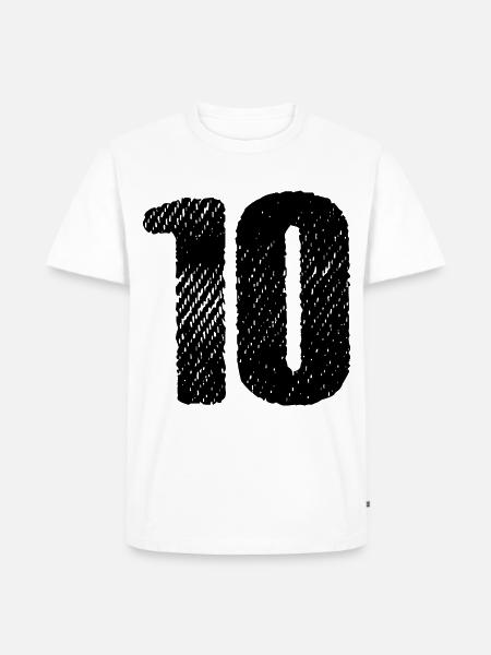 10 number jersey - Men's Premium Organic T-Shirt - white