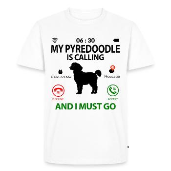 Standard Pyredoodle Funny Saying Funny Humor - Men's Premium Organic T-Shirt - white - Front - Nico (187cm)