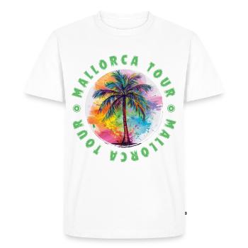 Mallorca Tour Holiday Plame Colorful - Men's Premium Organic T-Shirt - white - Front - Nico (187cm)