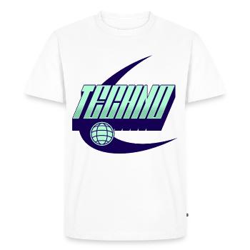 Techno - Men's Premium Organic T-Shirt - white - Front - Nico (187cm)