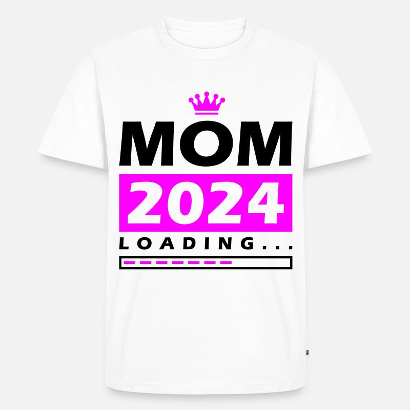 Mama 2024 Loading Mom - Männer Premium Bio T-Shirt - Weiß