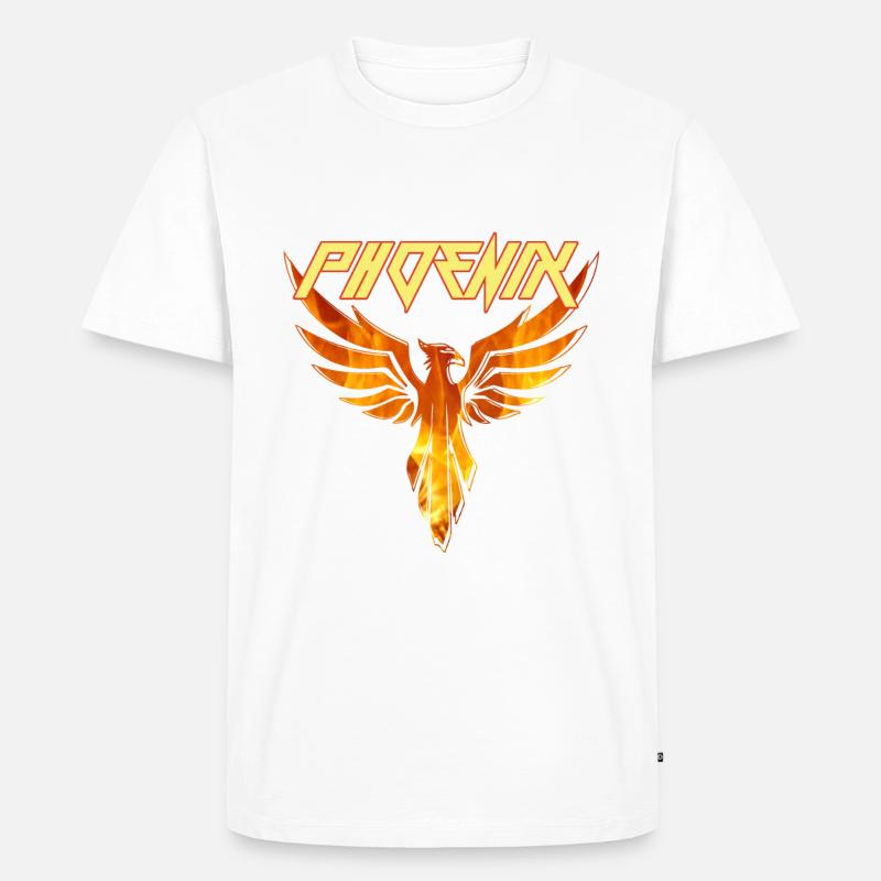 phoenix,phönix,vogel,feuer,illustration - Männer Premium Bio T-Shirt - Weiß