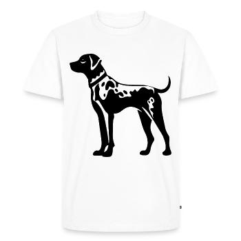 Chien dalmatien - T-shirt Premium bio Homme - blanc - Devant - Nico (187cm)