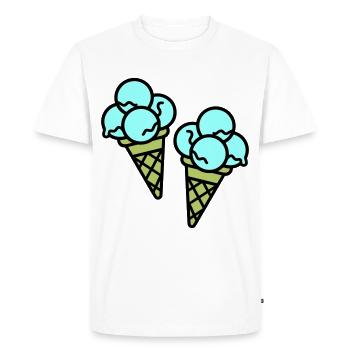Crème glacée à la crème Eis - T-shirt Premium bio Homme - blanc - Devant - Nico (187cm)