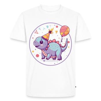 Dinosaure stégosaure anniversaire bébé - T-shirt Premium bio Homme - blanc - Devant - Nico (187cm)