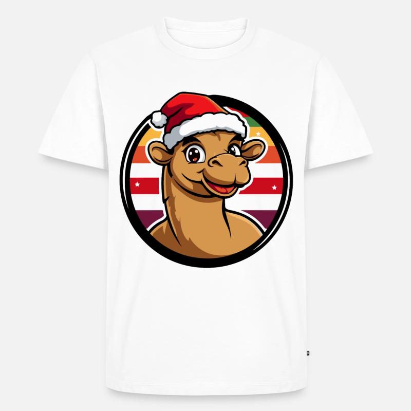 Kamel Weihnachten Tier - Männer Premium Bio T-Shirt - Weiß
