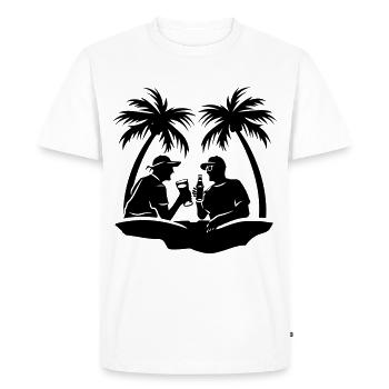 Équipe de fête Palmiers de Noël - T-shirt Premium bio Homme - blanc - Devant - Nico (187cm)