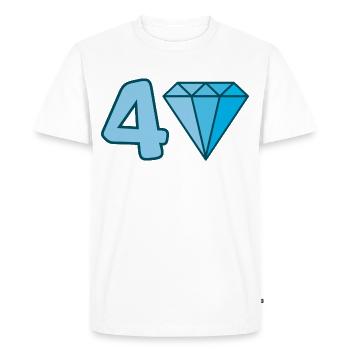 40th Birthday Diamant - Men's Premium Organic T-Shirt - white - Front - Nico (187cm)