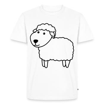 Sheep Comic Animal - Men's Premium Organic T-Shirt - white - Front - Nico (187cm)