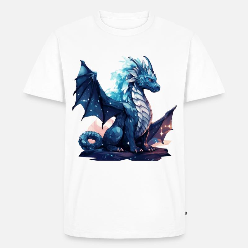 Drache - Männer Premium Bio T-Shirt - Weiß