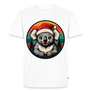 Koala Christmas X-Mas - Men's Premium Organic T-Shirt - white - Front - Nico (187cm)