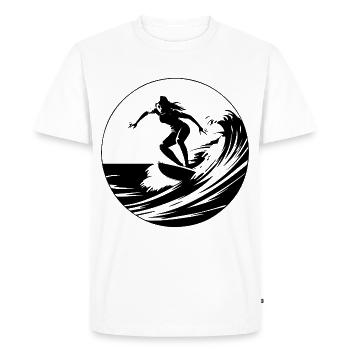 Surfer Sport Surfing - Men's Premium Organic T-Shirt - white - Front - Nico (187cm)