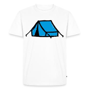 Tente - T-shirt Premium bio Homme - blanc - Devant - Nico (187cm)