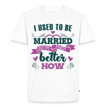 Women Divorce - Men's Premium Organic T-Shirt - white - Front - Nico (187cm)