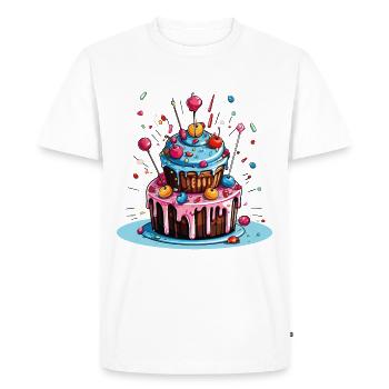 Cake Cake Baking Baker Baking Queen Baking Fairy - Men's Premium Organic T-Shirt - white - Front - Nico (187cm)