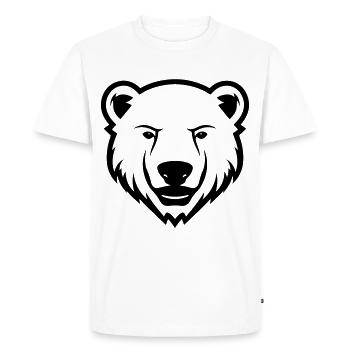 polar bear head polar bear - Men's Premium Organic T-Shirt - white - Front - Nico (187cm)