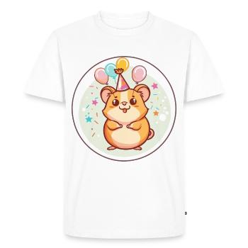 Hamster Birthday Baby - Men's Premium Organic T-Shirt - white - Front - Nico (187cm)