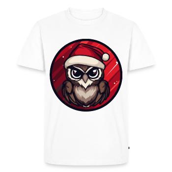 Owl Christmas Christmas - Men's Premium Organic T-Shirt - white - Front - Nico (187cm)
