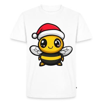 Abeille Noël Noël - T-shirt Premium bio Homme - blanc - Devant - Nico (187cm)