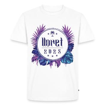 Lloret de Mar 2025 - T-shirt Premium bio Homme - blanc - Devant - Nico (187cm)
