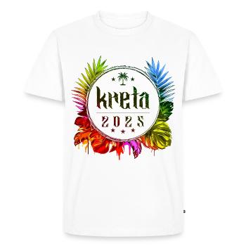 Crète 2025 Coloré - T-shirt Premium bio Homme - blanc - Devant - Nico (187cm)