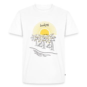 réservation - T-shirt Premium bio Homme - blanc - Devant - Nico (187cm)