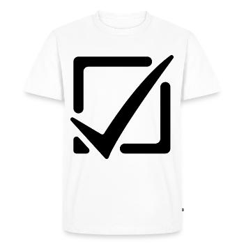 Cochez la case - T-shirt Premium bio Homme - blanc - Devant - Nico (187cm)