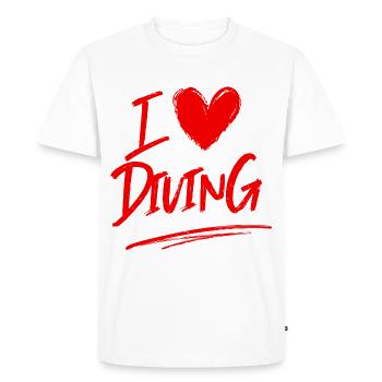 I love diving - Men's Premium Organic T-Shirt - white - Front - Nico (187cm)