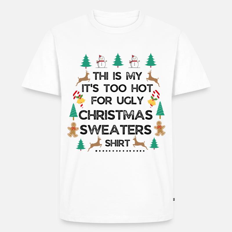 Weihnachtspullover - Männer Premium Bio T-Shirt - Weiß