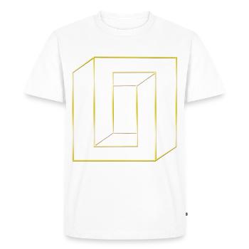 optique - T-shirt Premium bio Homme - blanc - Devant - Nico (187cm)