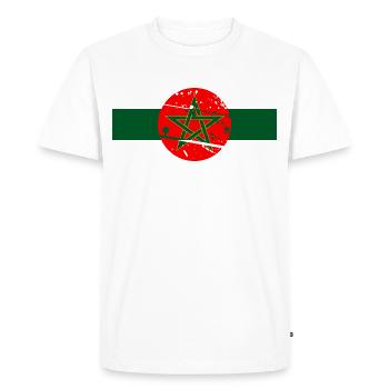 Morocco Moroccan flag - Men's Premium Organic T-Shirt - white - Front - Nico (187cm)