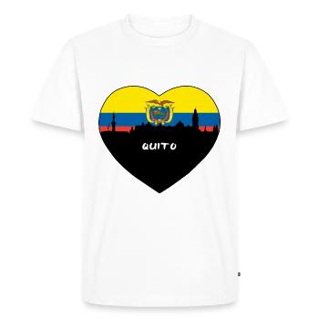 Quito Equador Flag Skyline Souvenir de voyage - T-shirt Premium bio Homme - blanc - Devant - Nico (187cm)