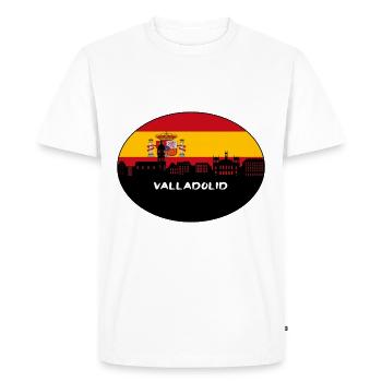 Valladolid Spain Flag Skyline Silhouette Travel - Men's Premium Organic T-Shirt - white - Front - Nico (187cm)