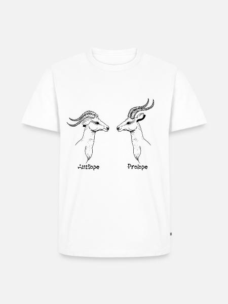 Antilope ProlopeSchwarz - Männer Premium Bio T-Shirt - Weiß