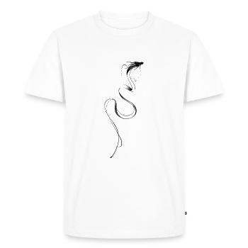 Serpent des mers lineart - T-shirt Premium bio Homme - blanc - Devant - Nico (187cm)