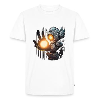 Transhumanism and Technology - Men's Premium Organic T-Shirt - white - Front - Nico (187cm)
