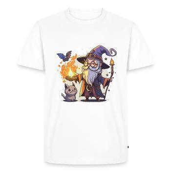 Assistant et familier - T-shirt Premium bio Homme - blanc - Devant - Nico (187cm)