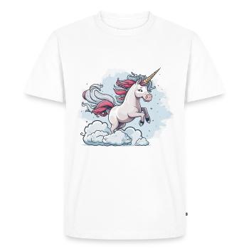 Vol enchanté - T-shirt Premium bio Homme - blanc - Devant - Nico (187cm)