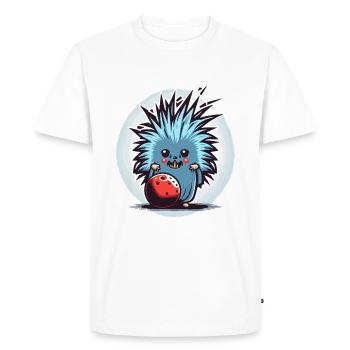 Rouleau de porc-épic - T-shirt Premium bio Homme - blanc - Devant - Nico (187cm)