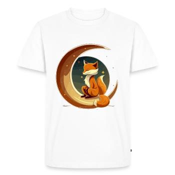 Moonlit Fox - Men's Premium Organic T-Shirt - white - Front - Nico (187cm)