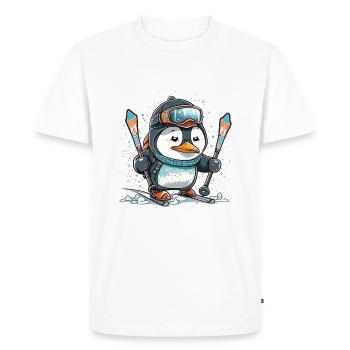 Descente froide - T-shirt Premium bio Homme - blanc - Devant - Nico (187cm)