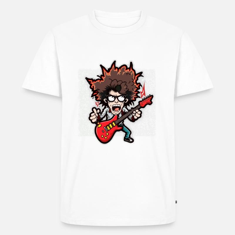 Jammen auf der Bühne - Männer Premium Bio T-Shirt - Weiß